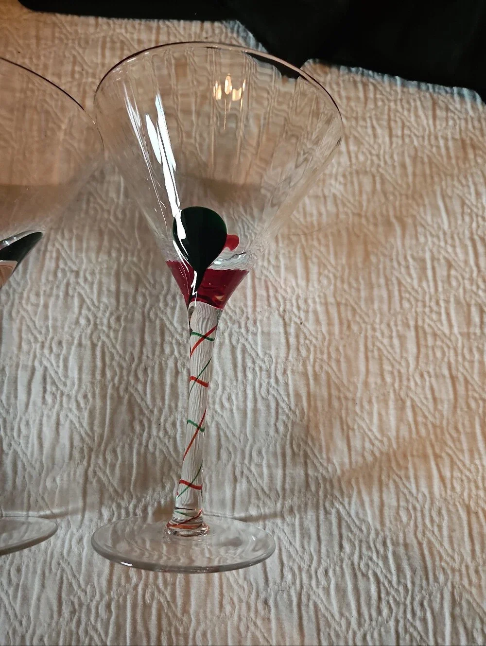Pier 1 One vintage martini glass set of 4, Hand Blown